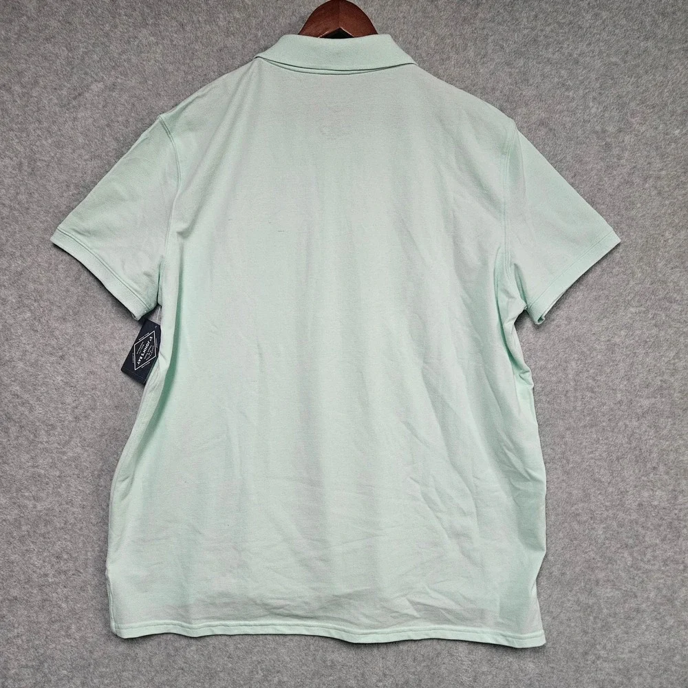 St. John's Bay Polo Men XXL Alpine Mint Comfort Flex Classic Fit Short Sleeve